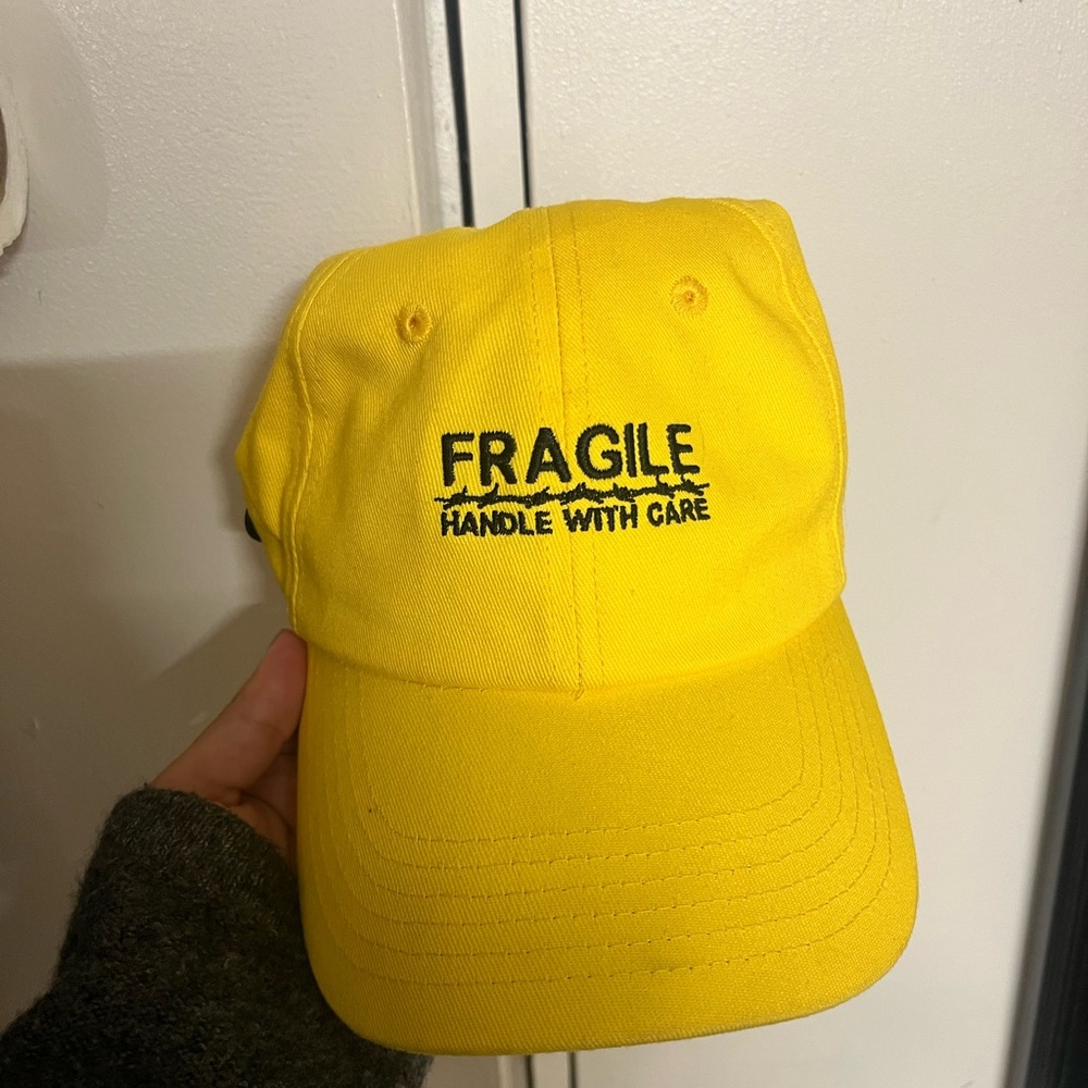 Petals and Peacocks Yellow Cap